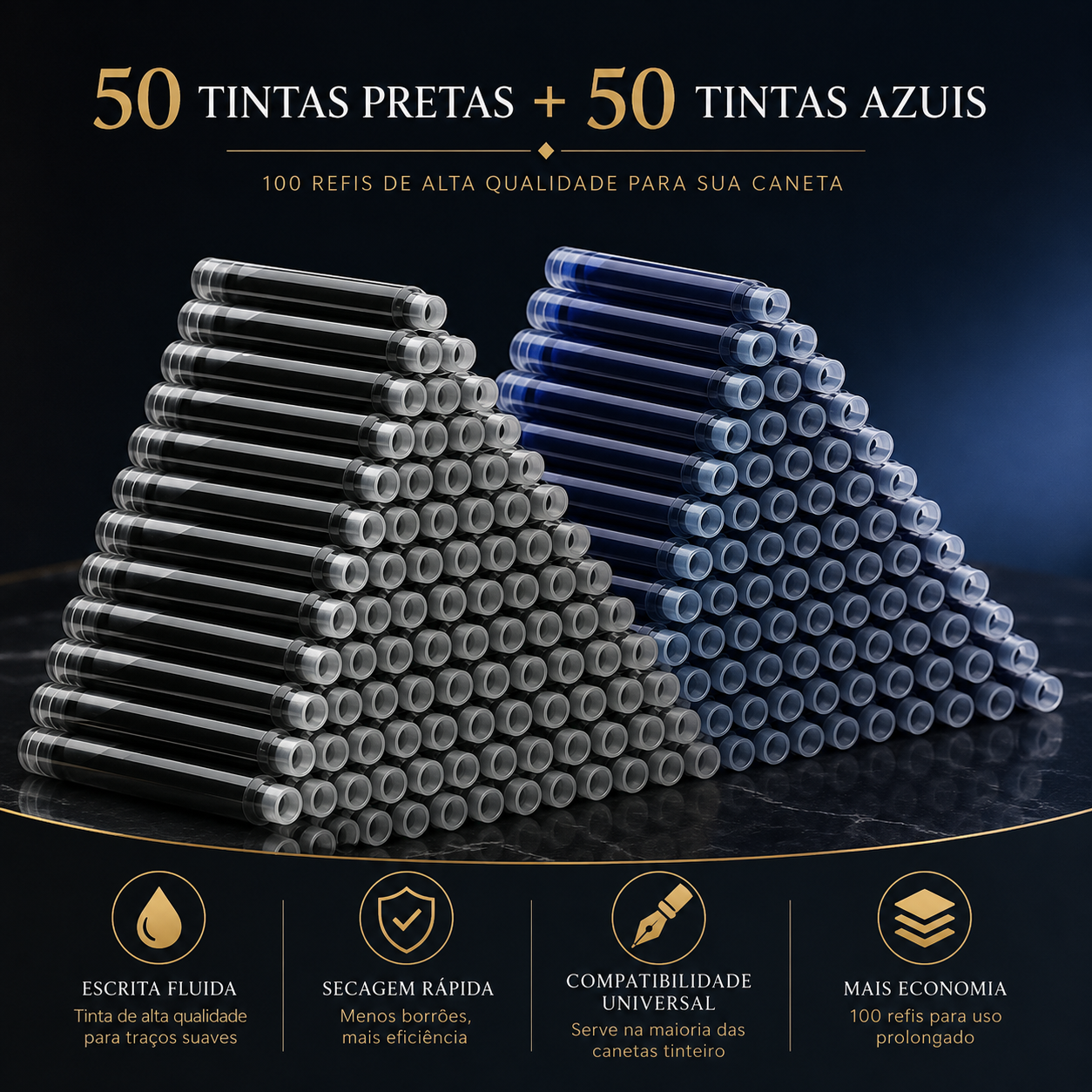 Caneta Heritage Pen Clássica Tinteiro