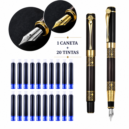 Caneta Heritage Pen Clássica Tinteiro