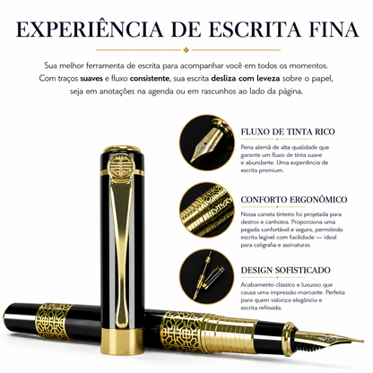 Caneta Heritage Pen Clássica Tinteiro