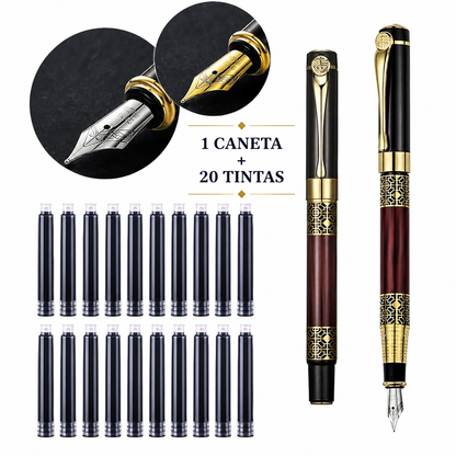 Caneta Heritage Pen Clássica Tinteiro